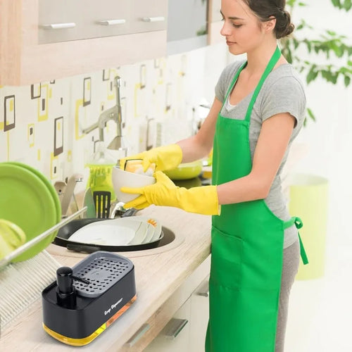 Trinity Clean 3 em 1 - Organizador de Pia Inteligente com Dispenser Duplo